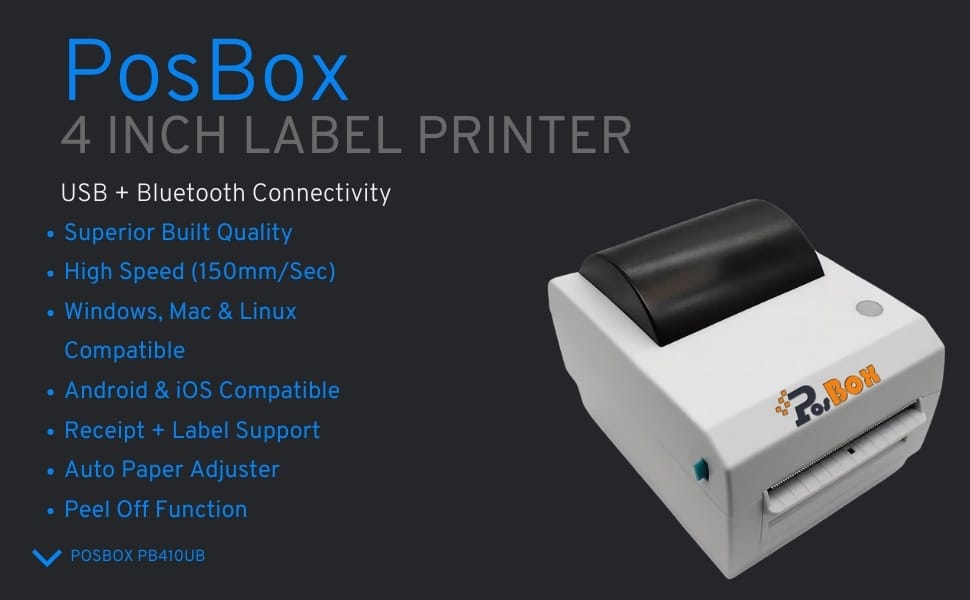 4″Thermal Label + Receipt Printer