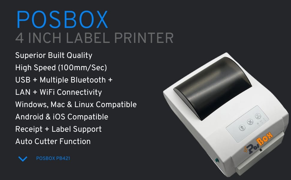 4 Inch Direct Thermal Barcode Label Printer