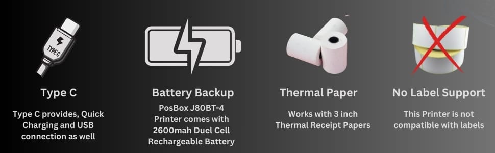 3" Direct Thermal Wireless Printer