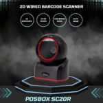 Wired 1D + 2D Desktop Hands-Free Automatic Barcode Scanner